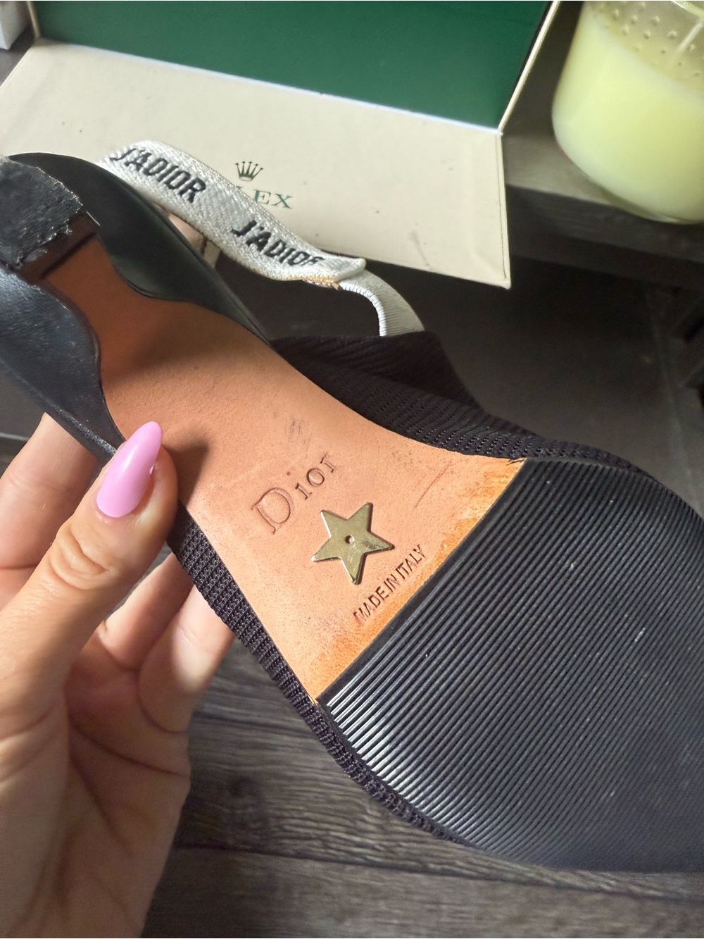 DIOR Black Pointed Slingback Heels J’adior kitten heel size 36 / 6 - Picture 9 of 13